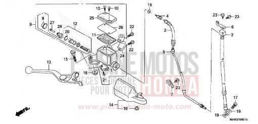 FR. BRAKE MASTER CYLINDER (2) NX650W de 1998